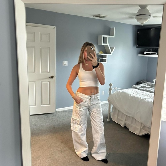 REVICE DENIM METALLIC SILVER PANTS - Picture 3 of 6